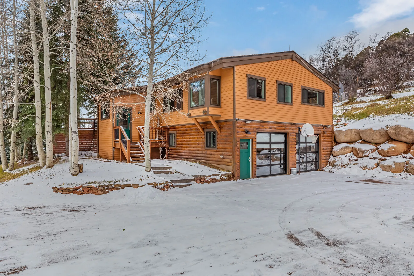 The guest house after a fresh snowfall